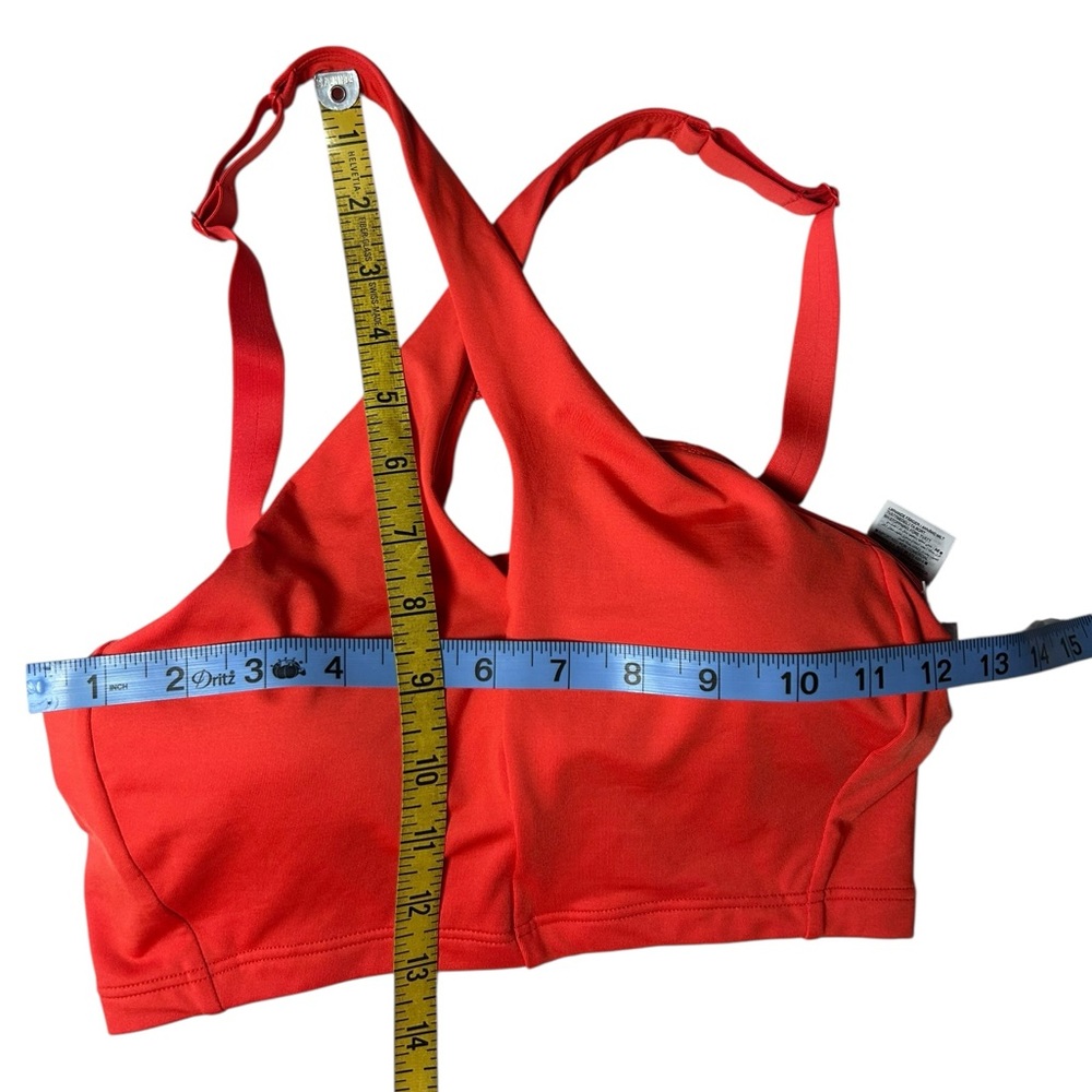 ATHLETA orange cross front cross back high neck swim bikini top size XS NWOT - Picture 5 of 7
